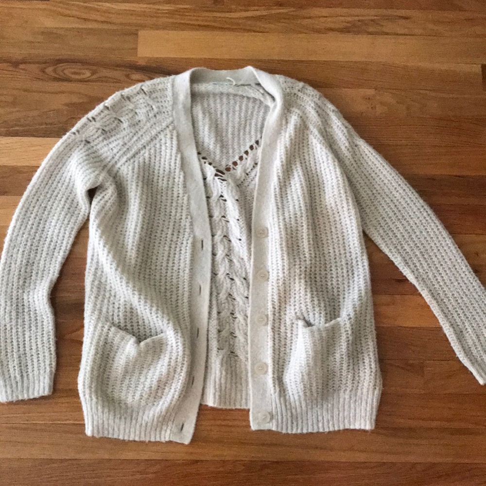 Beige urban outfitters cardigan